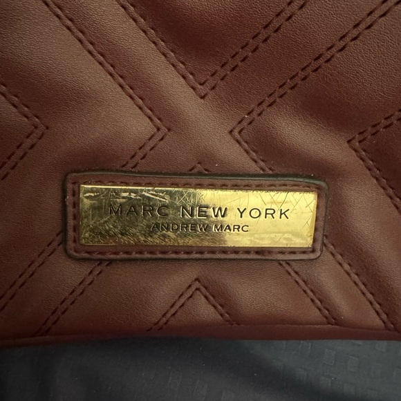 Marc New York Handbags - Marc New York Quilted Leather Clutch in Rich Brown